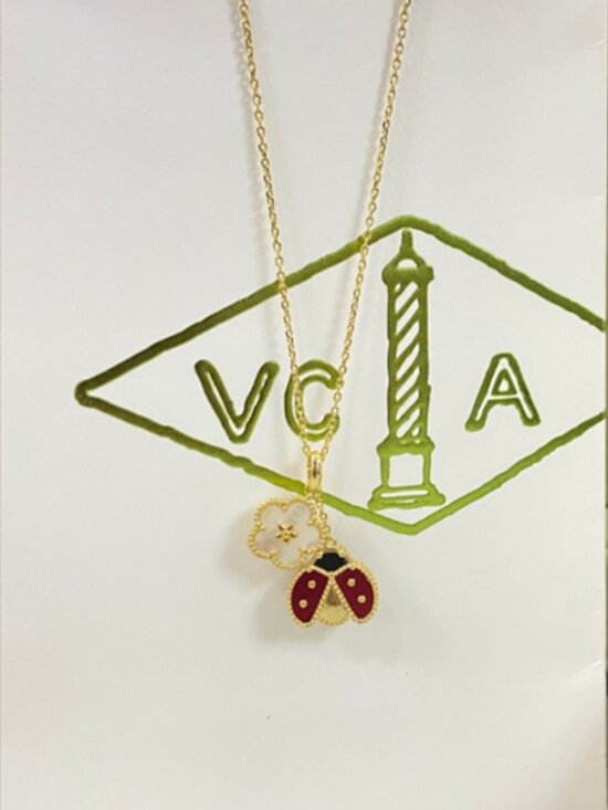 Van Cleef & Arpels ladybug flower necklace - Picture 3 of 4